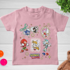 Sonic Shirt, Coquette Bow Sonic Graphic Tee, Sonic the Hedgehog Shirt, Sonic Birthday Gift, Funny Sonic Tee NGSF03