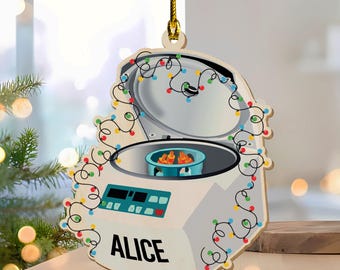 Centrifuge Ornament, Lab Scientist Christmas Gift, Science Ornament, Laboratory Centrifuge Decor, Custom Scientist Xmas Gif NGWO06