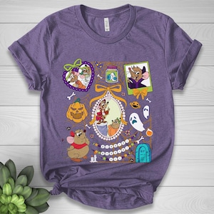Coquette Bow Disney Jaq And Gus Mummy Halloween T-Shirt, Jaq And Gus Gus Halloween Shirt,Bibbidi Bobbidi Boo,Princess Halloween Shirt NGSY10
