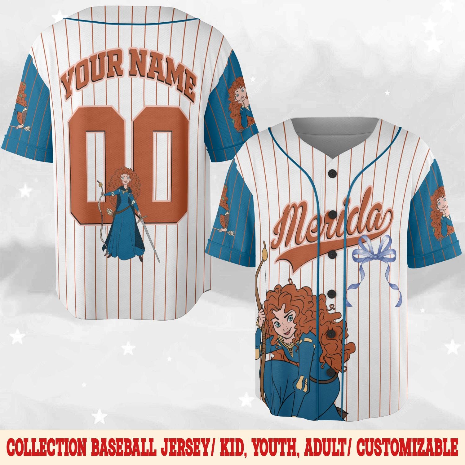 Discover Custom Princess Merida Jersey Shirt, Disney Brave Baseball Jersey, Pixar Princess Merida, Disney Family Shirts, Magic Kingdom Shirt