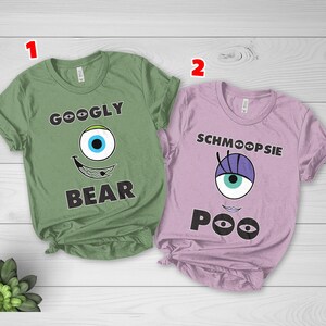 Googly Bear and Schmoopsie Poo Couple Shirt/Monsters Inc Couple Shirts/Disney Anniversary Shirt/Disneyworld Couple Shirt C1I219