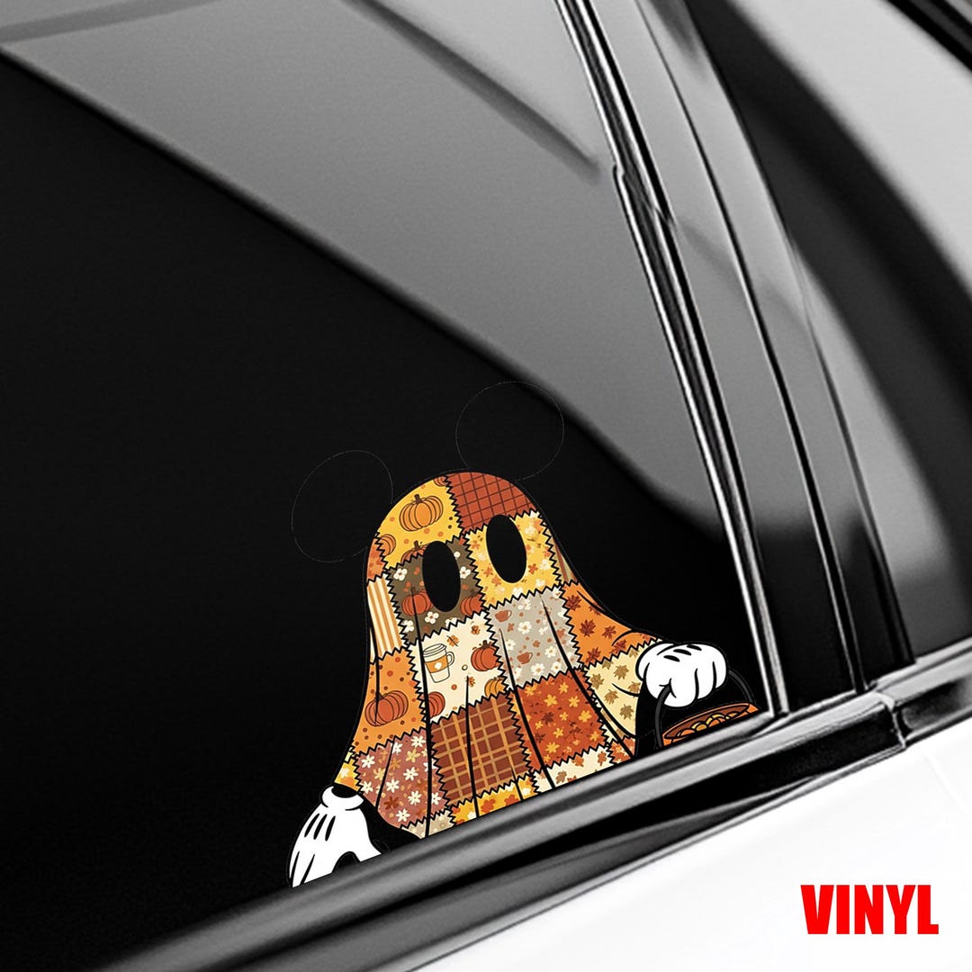 Mickey Mouse Peekaboo Sticker, Peeker Car Window Vinyl Decal, Funny ...