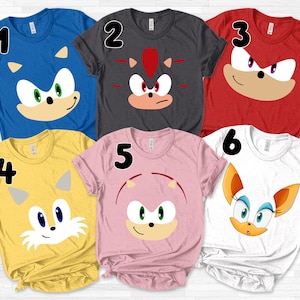Sonic the Hedgehog Shirt, Sonic ShirtSonic Birthday Shirt, Sonic Group Matching Shirt,Sonic Family Party Shirt, Halloween Costume C-07092210