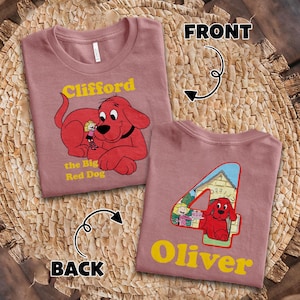 Clifford the Big Red Dog Shirt, Personalized Clifford Dog Family Birthday Shirt, Clifford Dog Party Shirt, Clifford Dog Birthday D2HX18