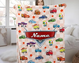 Lightning McQueen Baby Blanket Baby Shower Gift,Customizable Blanket, Disney Blanket, Disney Home Decor, Cars Blanket, Sherpa Blanket G5PZ40