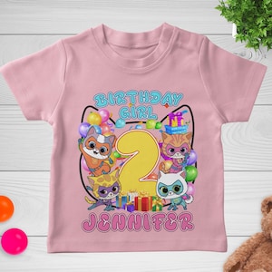 SuperKitties Birthday Shirt, SuperKitties Family T-Shirt, Family Birthday Matching Tee, Birthday Party Sweatshirt, Kids Birthday G5MX11