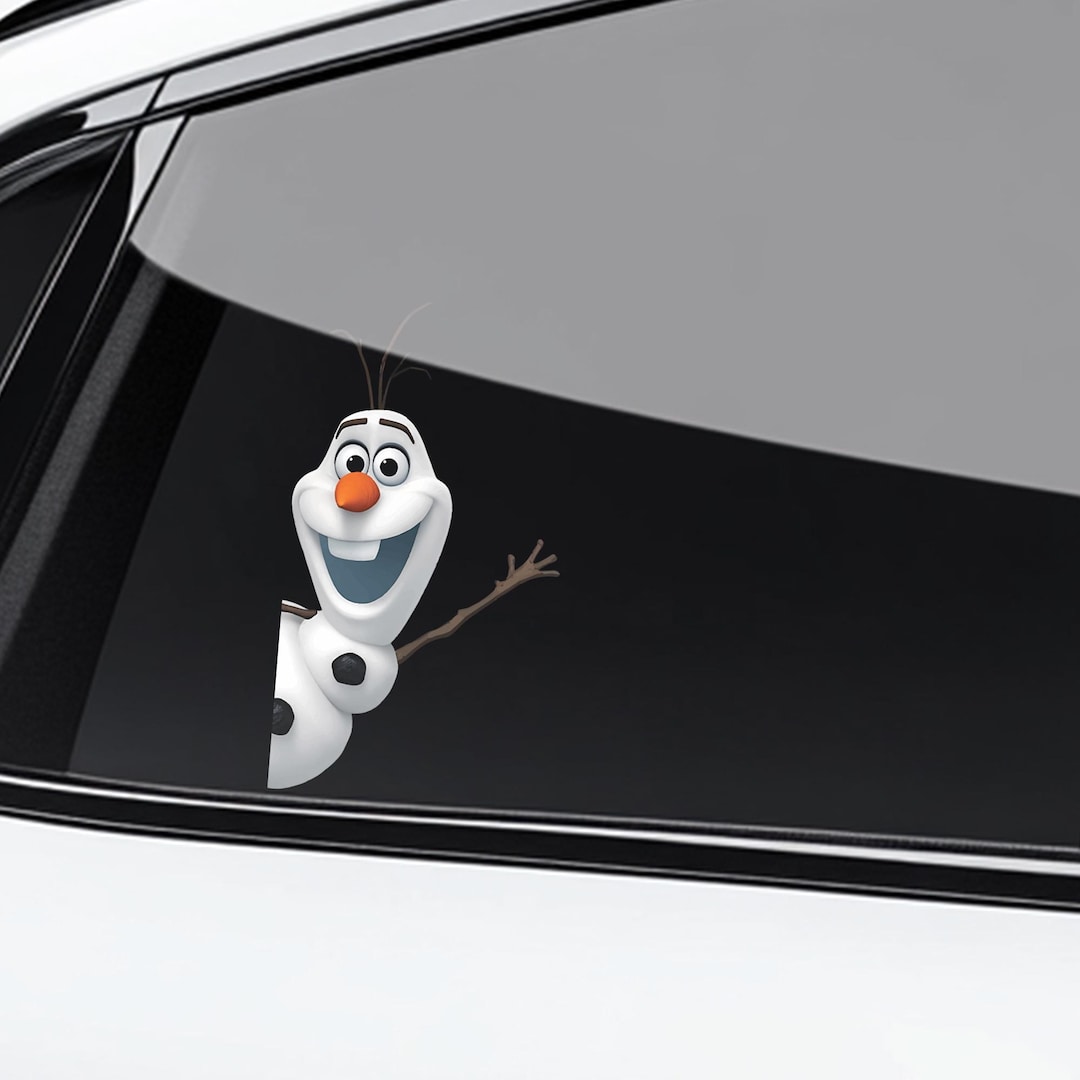 Frozen Olaf Peeking Peek Peekaboo Sticker, Funny Peekers Bumper Window ...