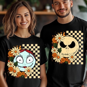 Jack And Sally Halloween Couple Shirt, Nightmare Before Halloween, Jack Skellington The Pumpkin King Shirt , Halloween Shirt D2JB13