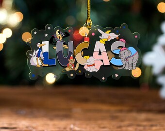 Custom Dumbo Ornament, Dumbo Disney Keepsake Ornament, Timothy Mouse Ornament, Disney Holiday Ornament, Christmas Keepsake C1KQ18