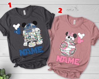 Star Wars Mickey And Minnie Shirt,couple Shirt,Disney Family Matching Shirt,Matching Couple Shirt,Robot Mickey and Minnie Mouse Shirt G5QI21