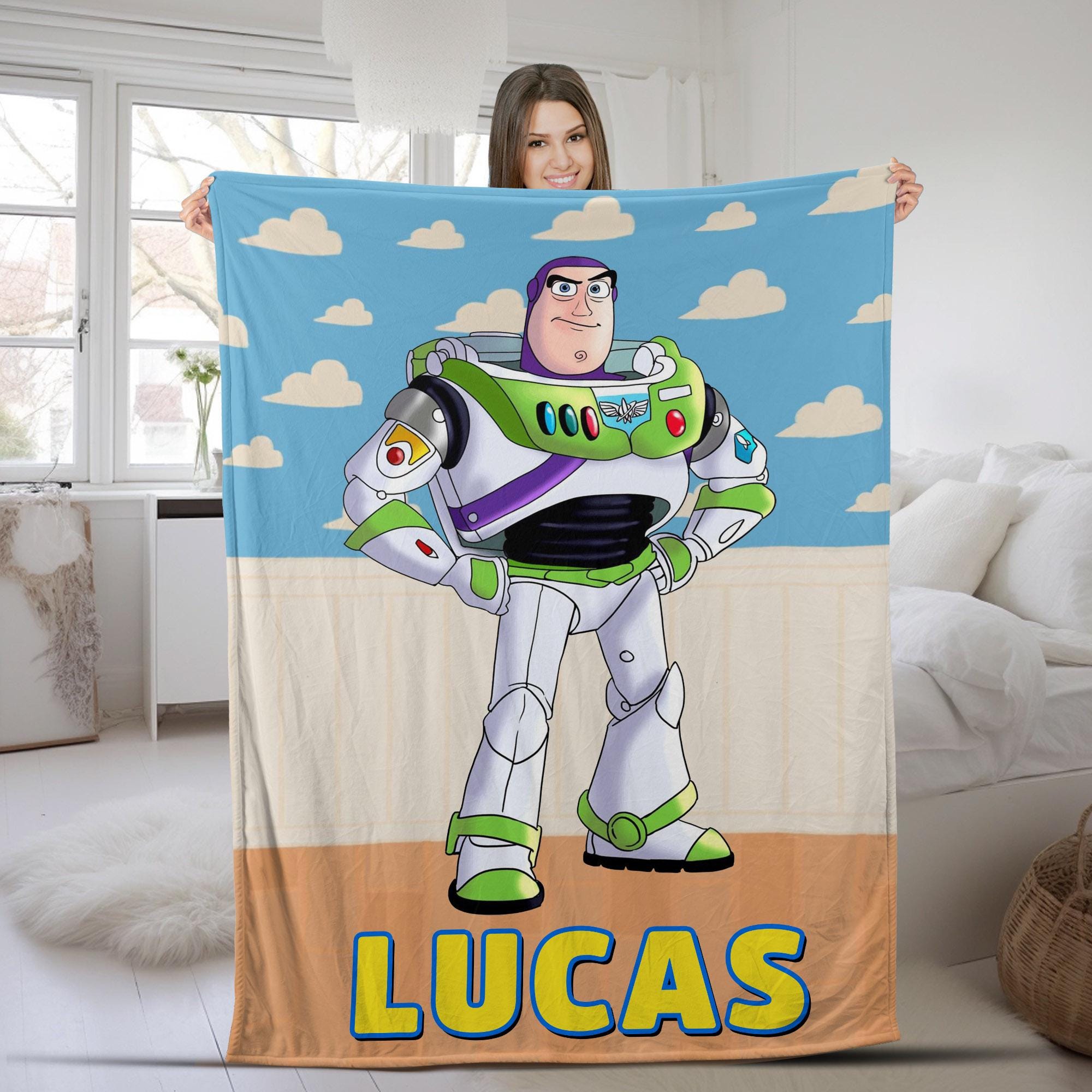 Discover Personalized Toy Story Buzz Lightyear Fleece Blanket, Toy Story Land Blanket, Toy Story Magic Kingdom Blanket for Bed Couch Sofa