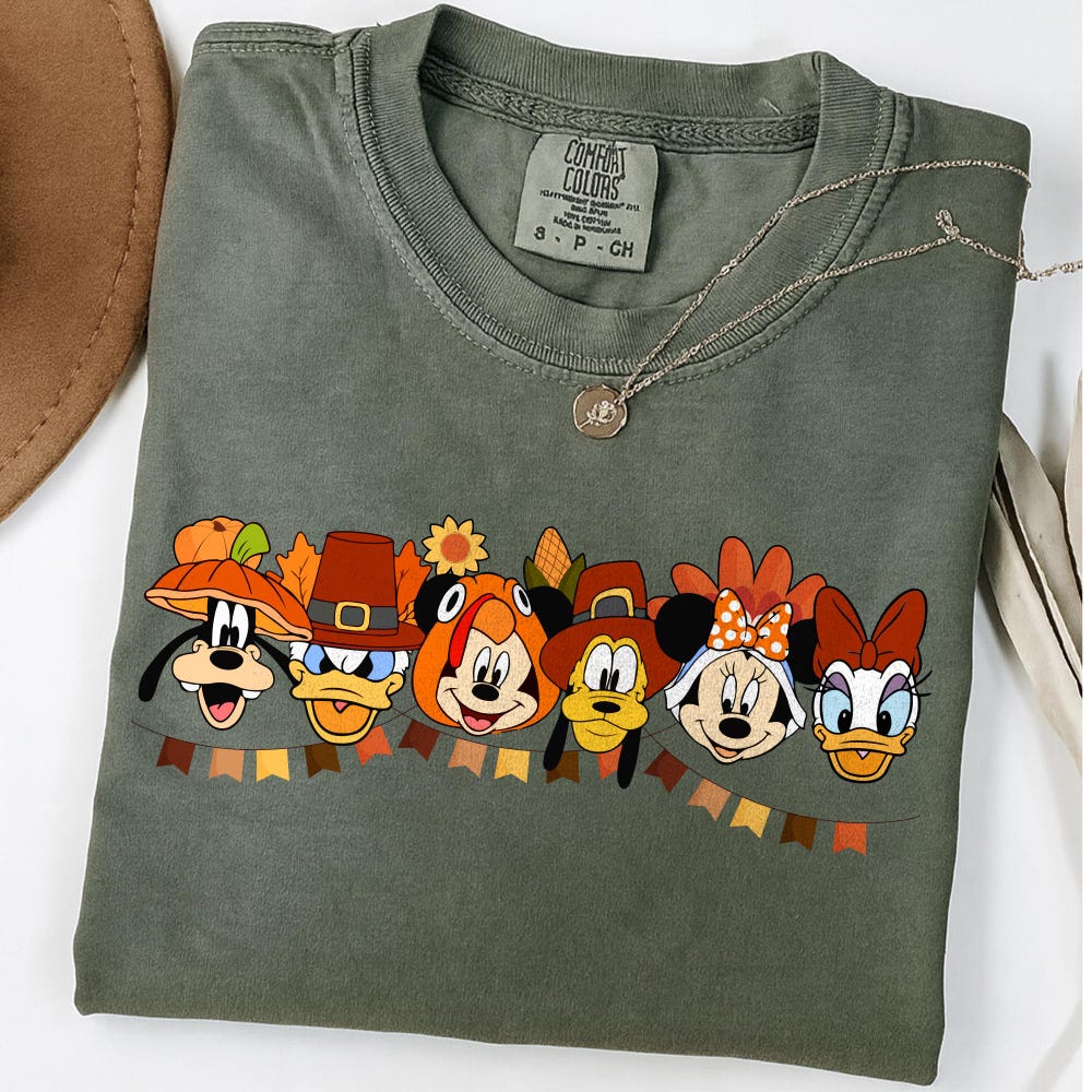 Mickey Mouse And Friends Thanksgiving Shirt, Disney Thanksgiving Shirt, Autumn Shirt, Disney Happy Thanksgiving Shirt Jcq214 Bespoketshirt