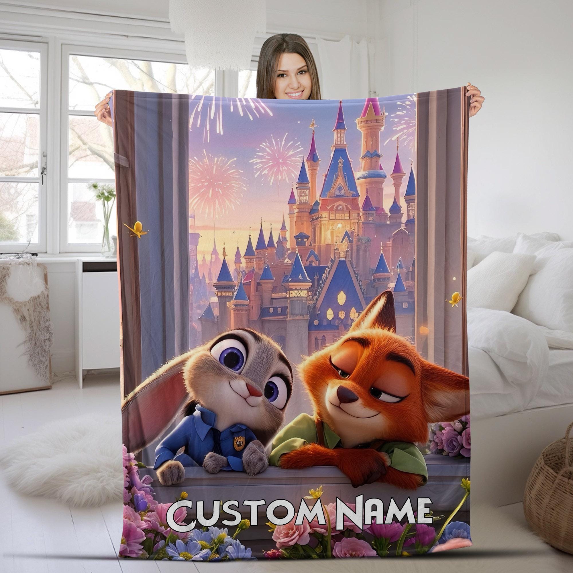 Discover Cute Zootopia Blanket, Cartoon Blanket, Bedroom Decoration