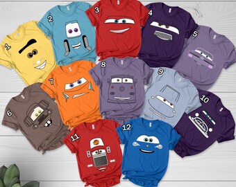Disney Cars Face Family Matching Shirt, Disney Birthday Crew, Cars Group Shirt, Disney Vacation, Disney Cars Shirt, Cars Shirt C1IA05