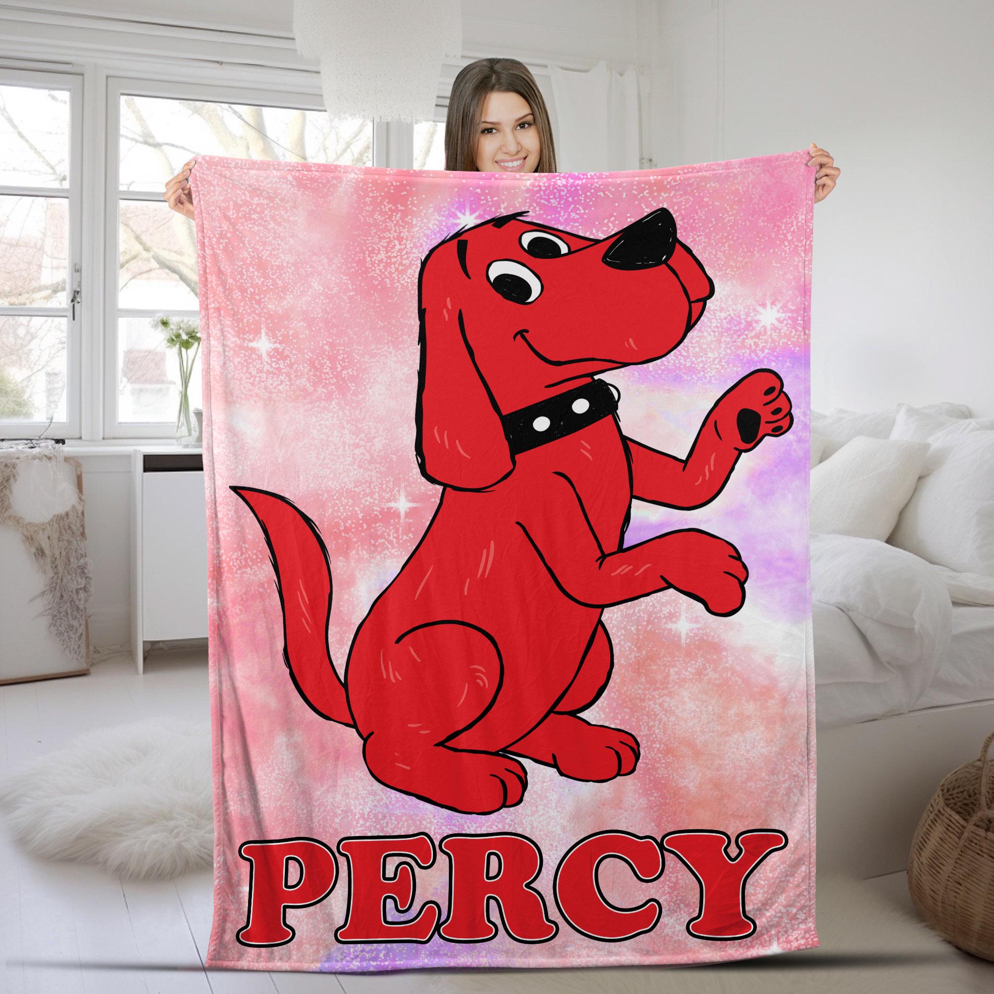 Discover Personalized Clifford the Big Red Dog Blanket, Clifford Blanket, Clifford the Big Red Dog Birthday Party Blanket, Bedding Decor