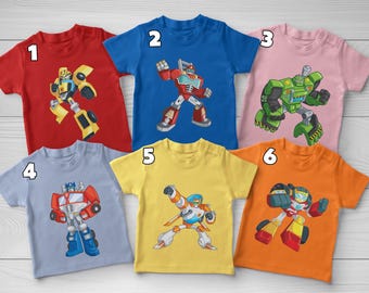 Transformers Rescue Bots Birthday shirt Rescue bots Party Theme shirt Raglan Personalized shirt Family Shirt Gift Birthday shirt D3EJ14
