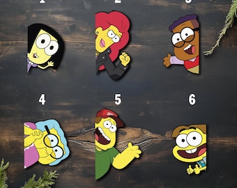 Big City Green Characters Funny Peeking Stickers - Vinyl Decal Sticker - For cars, laptops, windows, water bottles and more! JCON01