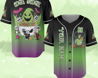 Personalized Nightmare Before Baseball Jersey, Monster Baseball Jersey ,Halloween Jersey Shirt , Halloween Shirt Gifts NGTP09