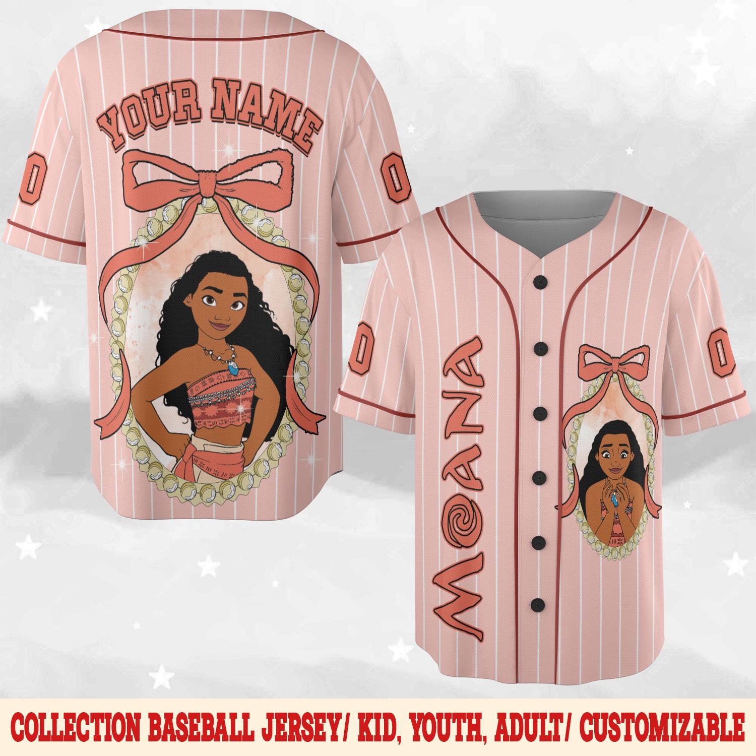 Discover Custom Disney Princess Moana Jersey, Disney Game Day Kid Adult Baseball Jersey, Gift for Baseball Fan, Disney Princess Matching
