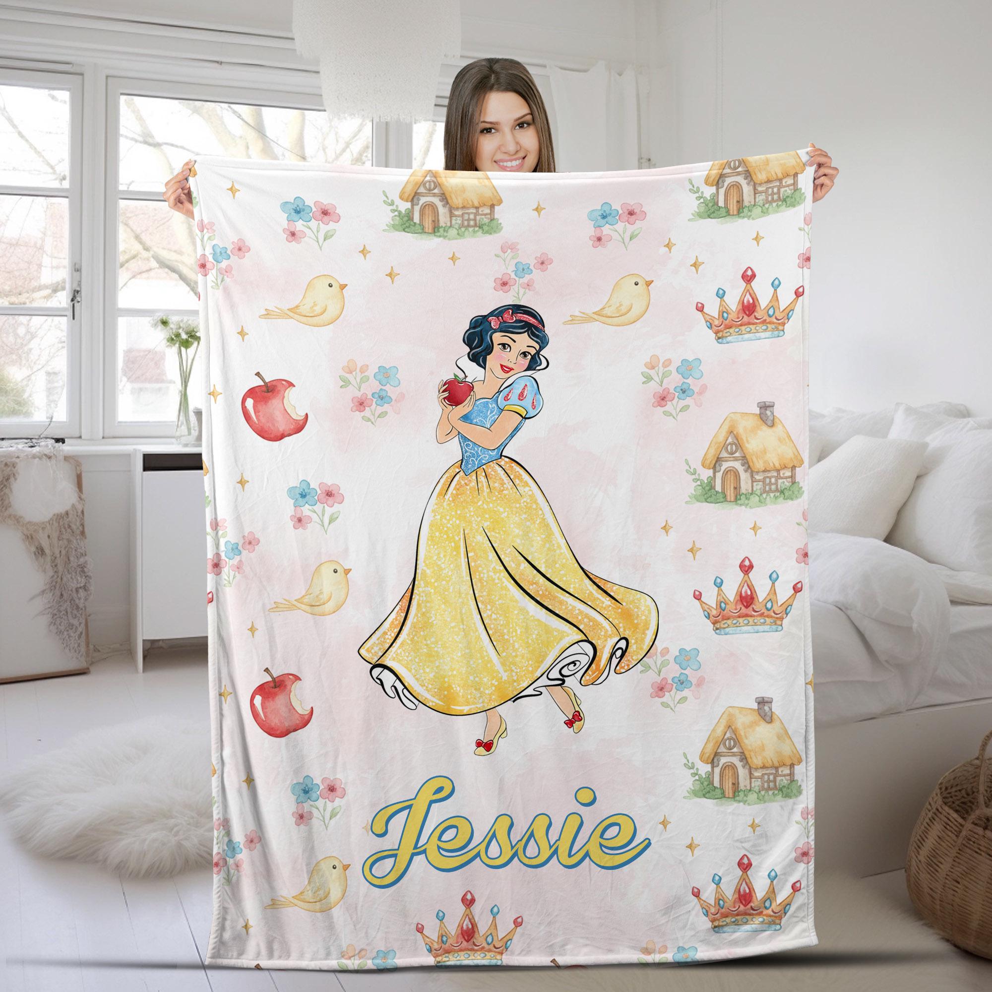 Discover Personalized Coquette Bows Sleeping Beauty Disney Princess Aurora Blanket, Disney Castle Maleficent Princess Birthday Girl Gifts