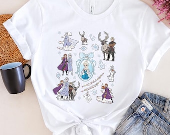 Retro Frozen coquette shirt, Disney Anna Frozen Shirts, Princess Elsa Bow Shirts, Disney Girls Trip, Disney World Shirts, Disneyland NGTO05