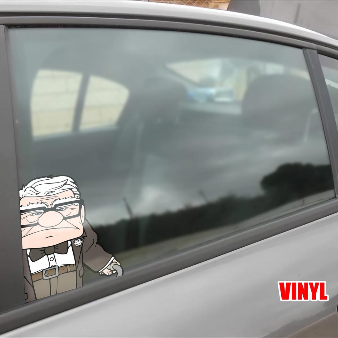 Disney up Carl Peekaboo Peeker Peeking Car Window Decals, Carl ...