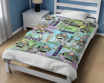 Personalized Disney Toy Story buzz lightyear Blanket, Custom Name Blanket, Custom Toy Story Characters Blanket, Toy Story Birthday C1IC16