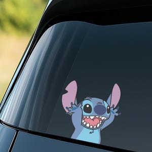 Curious Stitch Peeker Peeking Sticker Car Decals Waterproof Weatherproof Vinyl Laptop Decals Classic Disney Characters  BZHP14