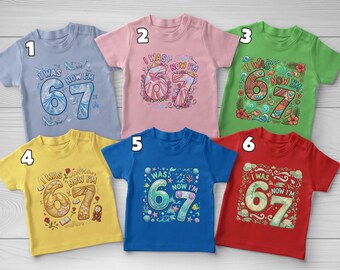 Funny 7th Birthday Girl Shirt, I Was 6 Now I’m 7 Kids Tee, Princess-Inspired Birthday Shirt for Girls, Cute Youth Birthday Gift JCTZ20
