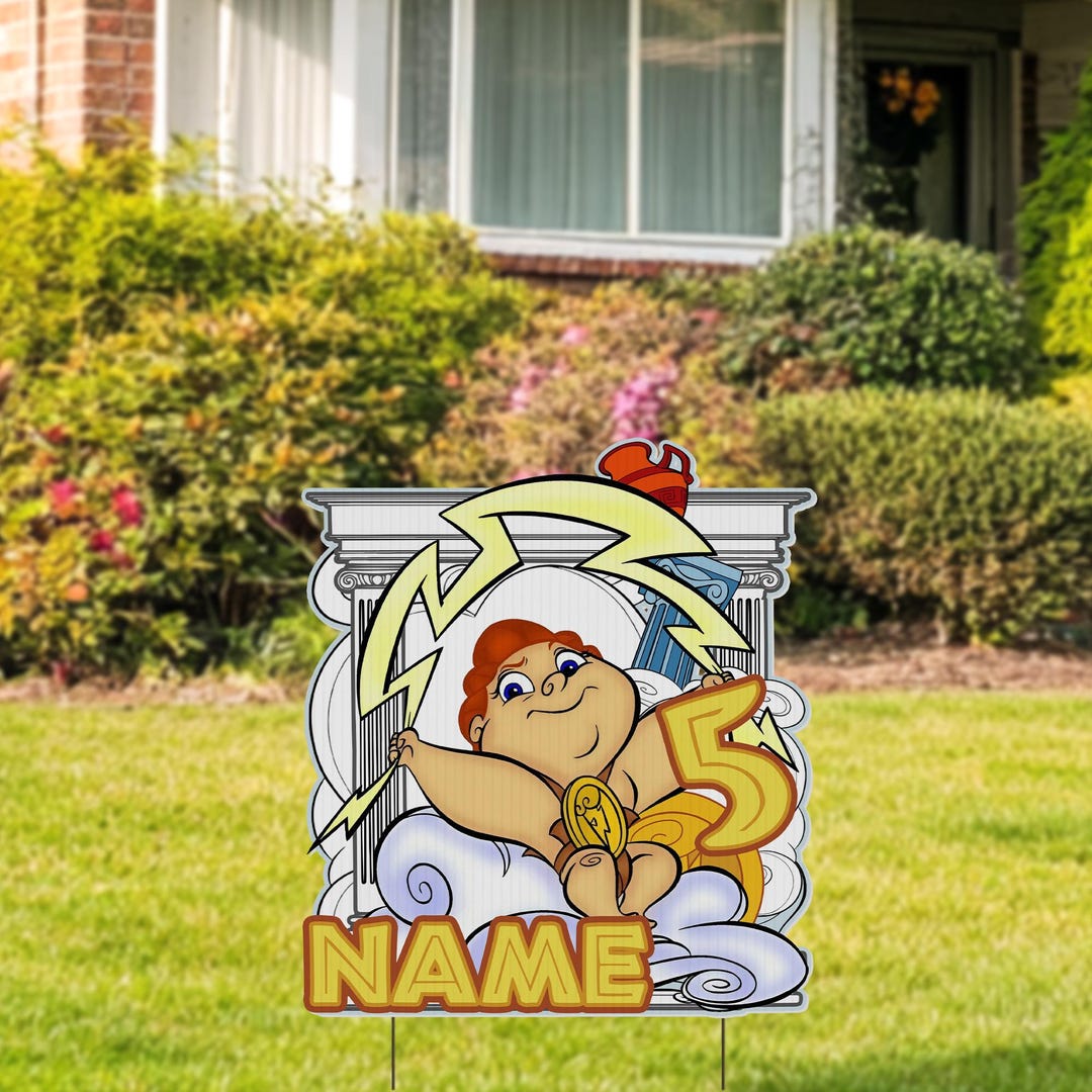 Personalized Disney Hercules Yard Sign Cutout, Baby Hercules Cutout ...