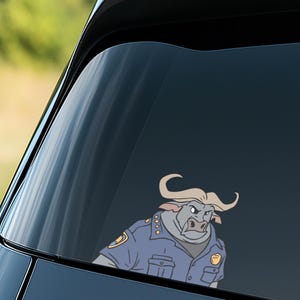 Peeker Peeking Zootopia Judy Hopps Nick Wilde Peekaboo Car Window Decals - Bumper Waterproof Stickers - Pack Stickers BZIE04-4