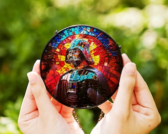 Darth Vader Star Wars Glass Suncatcher, Disney Window Hanging, Star Wars Wall Decor, Gift for Fans & Collectors JCML14