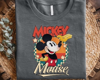 Vintage Mickey Mouse Shirt, Disney Mickey 1928 T-Shirt, Retro Mickey Shirt, Disney Trip Shirt, Checkered Mickey Shirt D2IE34
