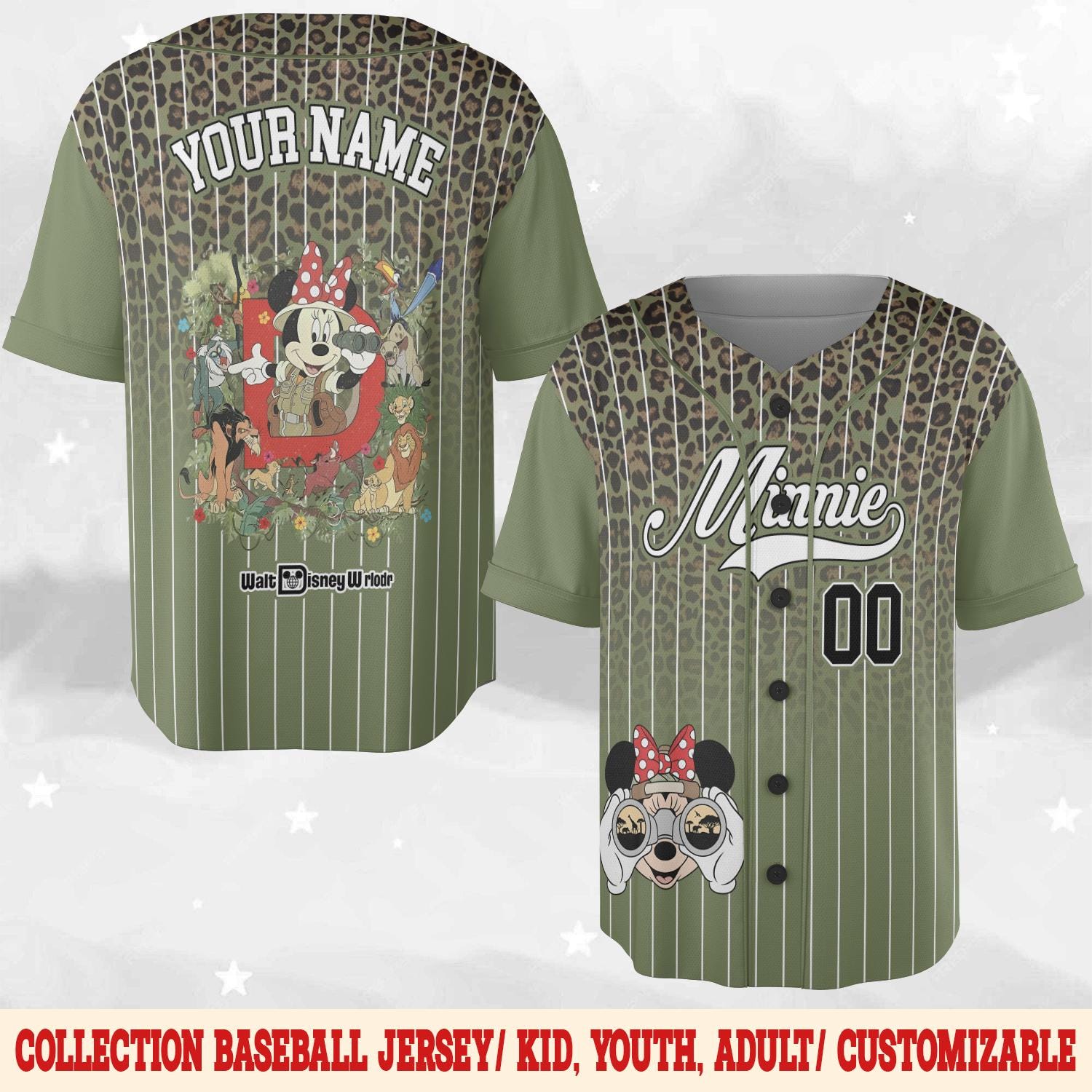 Discover Custom Safari Disney Trip 2026 Baseball Jersey, Personalized Any characters Family Matching Name