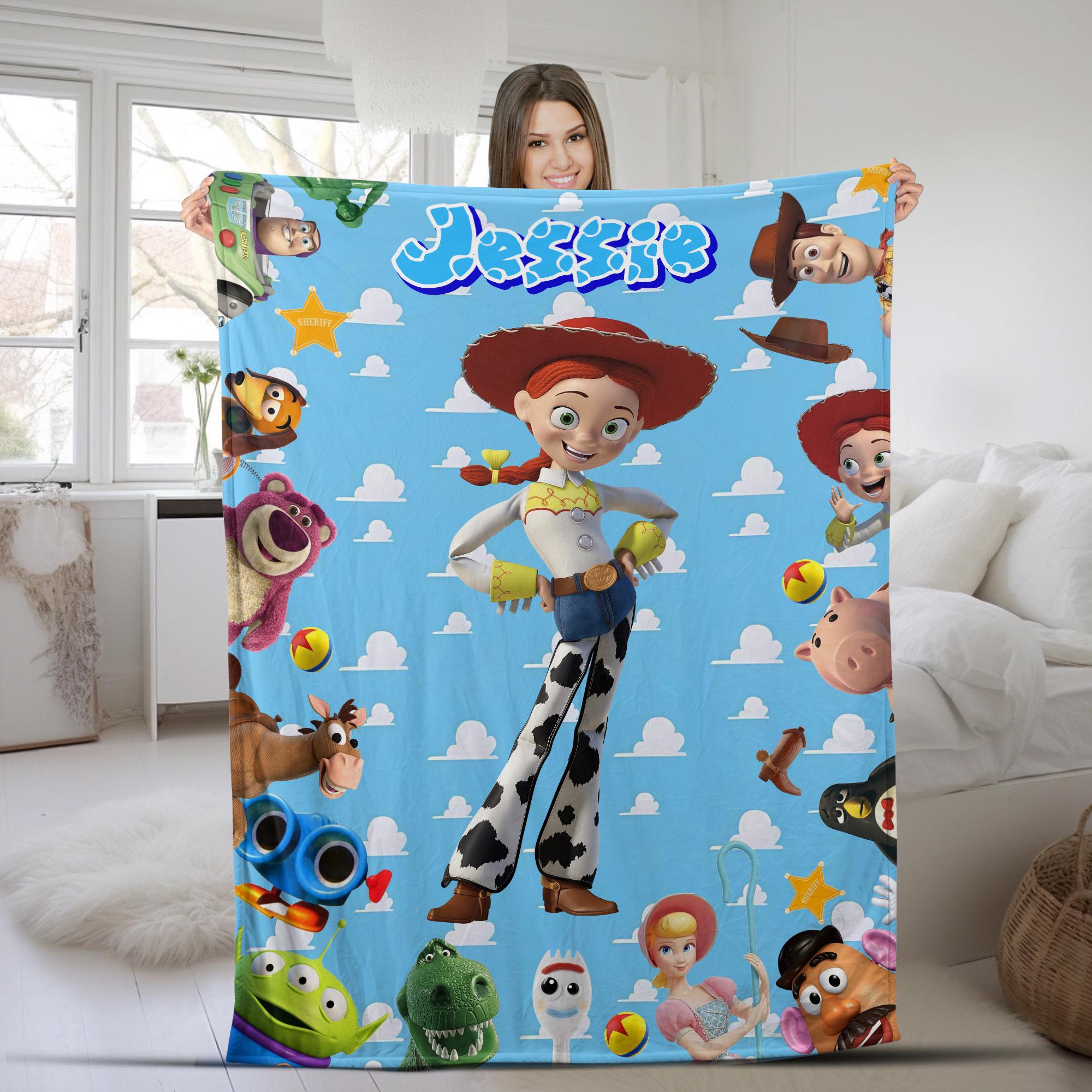 Discover Personalized Disney Jessie Blanket, Toy Story Characters Blanket, Disney Toy Story Blanket, Birthday Gifts C