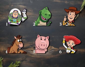 Disney Toy Story Woody Buzz Lightyear Jessie Peekaboo Sticker, Waterproof Vinyl Decal for Laptops, Water Bottles, Car Window Decor G5NT05