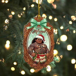Moana Christmas Ornament, Disney Princess Moana Ornament, Personalized Christmas Ornament, Disney Christmas Keepsake D2KN05