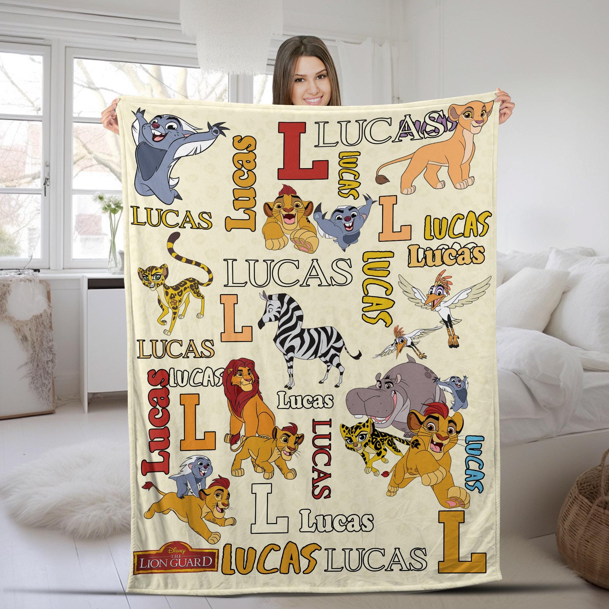 Discover Disney Lion Guard Blanket, Disney Lion Guard All Characters Blanket, Lovely Disney Family Blanket Gift, Disney Kids Blanket Gift