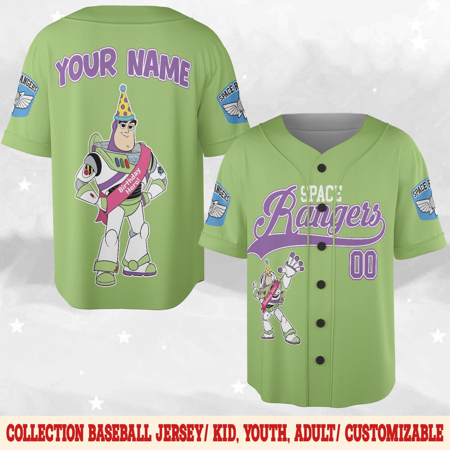 Discover Custom Buzz Lightyear Baseball Jersey, Toy Story Jersey, Disney Baseball Team Shirt, Toy Story Kid Adult Baseball Jersey