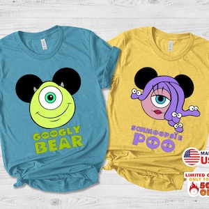 Disney Googly Bear and Schmoopsie Poo Couple Shirt, Disney Monster Inc Shirt, Disney Matching Shirt, Couple Shirt, Disney Shirt CYH218