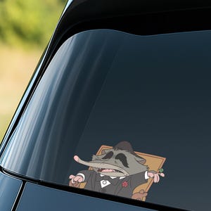 Peeker Peeking Zootopia Judy Hopps Nick Wilde Peekaboo Car Window Decals - Bumper Waterproof Stickers - Pack Stickers BZIE04-5