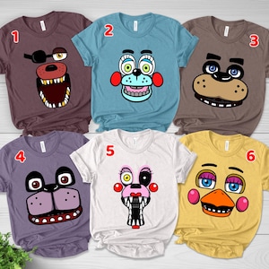 Custom Villain Five Nights at Freddys Face Vintage Halloween Horror Nights 2025 Shirt D1LL11