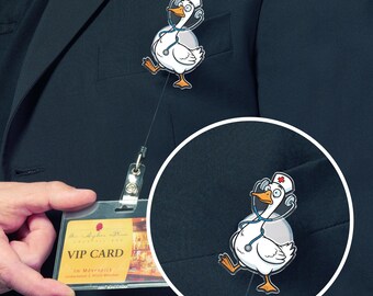 Silly Goose Nurse Badge Reel, Funny RN ID Holder, Silly goose Badge reel, medical badge reel, teacher id holder, nurse student NGYU01