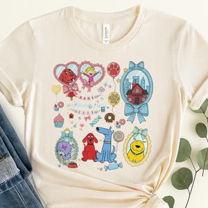 Personalized Coquette Clifford the Big Red Dog Shirt, Clifford Dog Birthday Shirt, Clifford Dog Party Shirt, Clifford Dog Birthday D2KO04