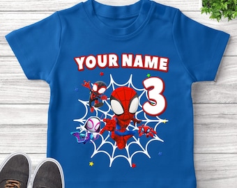 Spidey Birthday Shirt, Spidey and his amazing friends birthday, Personalized shirt, Spidey birthday, Spidey CYHY25