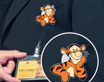 Winnie the Pooh Characters Badge Reel, Cute Tigger Badge Holder, Nurse ID Clip, Teacher Disney Badge Reel JCTE19-3