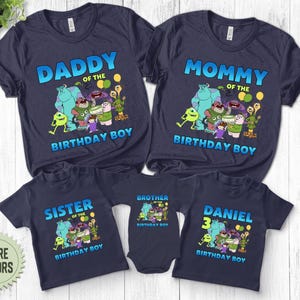 Custom Monsters Birthday Family Shirt, Monsters Birthday Party Matching T-Shirt, Monster Group Matching Shirt BXIY01