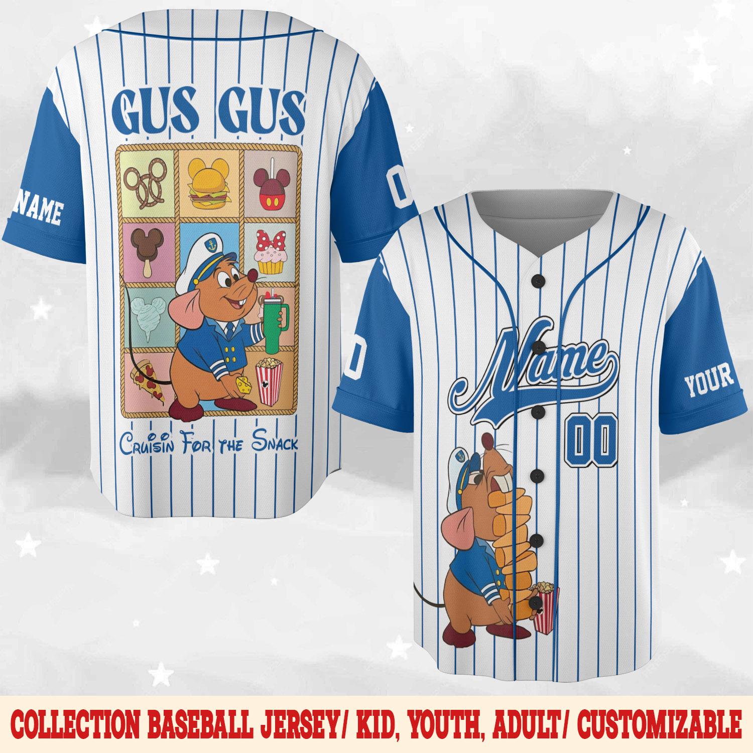 Discover Cruise Gus Gus Mouse Snack Tour Baseball Jersey, Gus Disney Gift For Baseball Fan, Disney Princess Matching