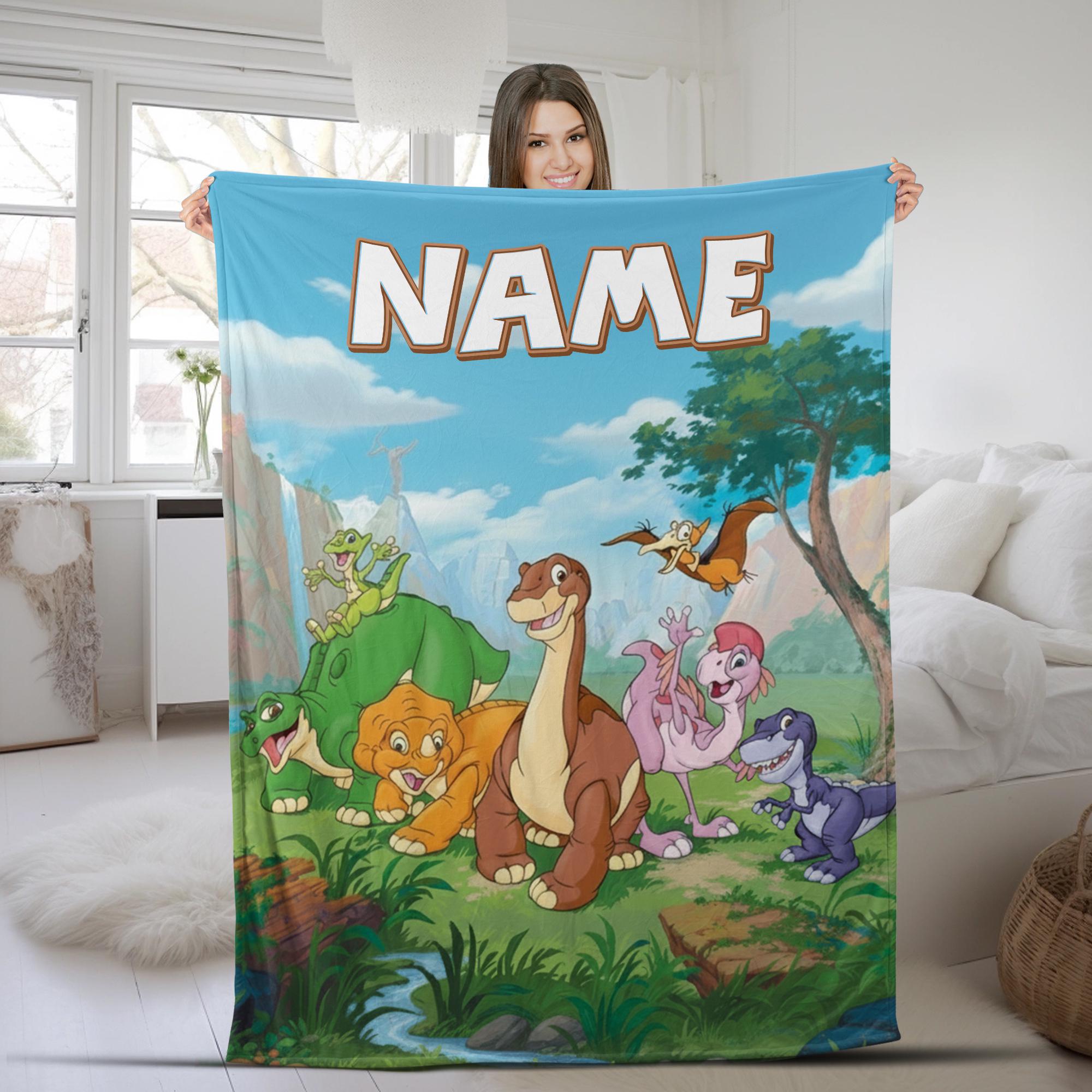 Discover Personalized The Land Before Time Blanket, Funny Dinosaurs Blanket for Kids, Gift for Birthday, Disney Christmas Gift