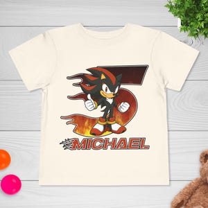 Sonic Shadow The Hedgehog Birthday T-Shirt, Custom Personalized Boy Girl Cartoon Birthday Shirt, Kids Toddler Birthday Gift C1HO25